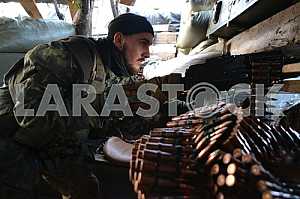 Soldiers of the 10th mountain brigade of assault at the forefront