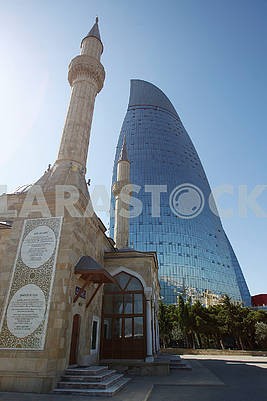 The mosque of martyrs and the fiery tower