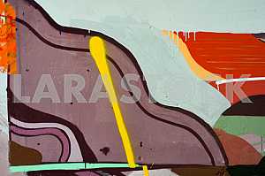 Fragment of grafiti on a concrete wall.Abstract background.