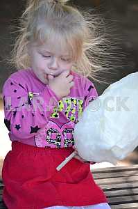 Girl with cotton candy