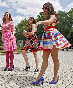 Hipsters parade in Kiev