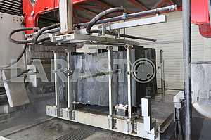 Machine for cutting stone.