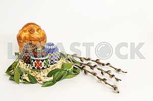 EASTER EGGS IN A BASKET