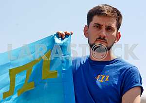 Rally in support of the Crimean Tatars which are in a prison in Russia