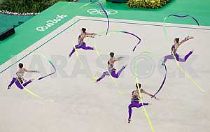 Ukrainian team in rhythmic gymnastics