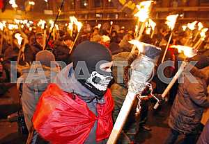 Torchlight procession in honor of the birthday of Stepan Bandera.