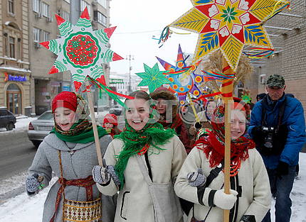Christmas Celebration at St. Sophia Square in Kyiv