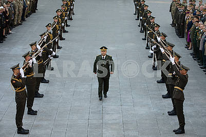 Stepan Poltorak and a company of the guard of honor