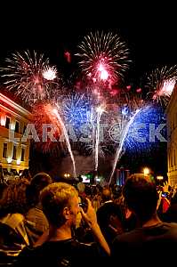 ODESSA, UKRAINE - September 2, 2011: Numerous crowd and resident