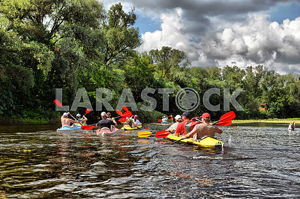 River, Sula, 2014 Ukraine, june14 ; river rafting kayaking edito