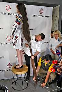 Registration record of Ukraine on the longest natural hair