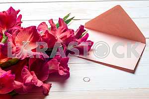 Open book on light table.
