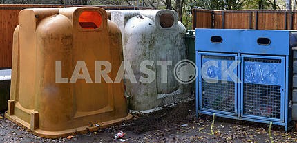 Various waste bins for waste separation