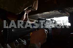 Soldiers of the 10th mountain brigade of assault at the forefront