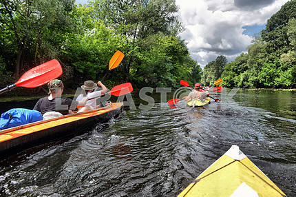 river, Sula, 2014 Ukraine, june14 ; river rafting kayaking edito