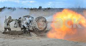 Scientists gunners at the site Barley
