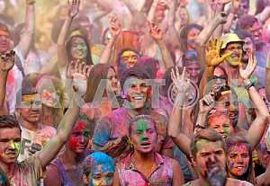 The festival of colors Holi in Kiev