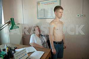 Recruits undergo a medical examination