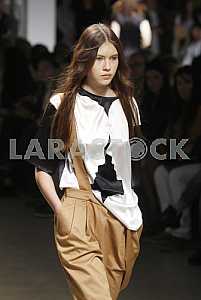 The model wlak during demonstrates outfit by Ukrainian designers Alexander and Sergei CHUYKO