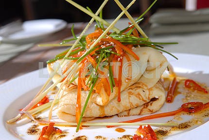 Pancakes with vegetables