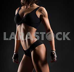 Fitness woman studio shots