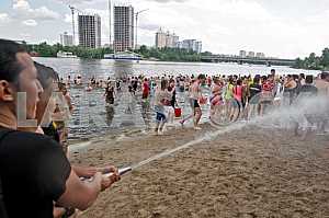 Water battle in Hydropark in Kiev
