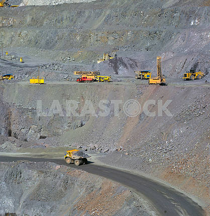 open-cast mine of iron ore