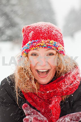 Woman with Snow