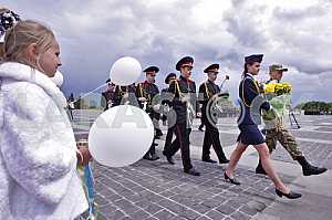 Parade of military lyceums in Kiev