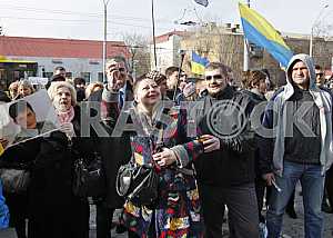 Акция в поддержку Надежды Савченко у посольства России в Киеве.
