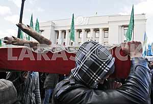 A rally of farmers near the Verkhovna Rada.