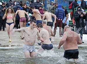 Celebration of Epiphany in Kiev.