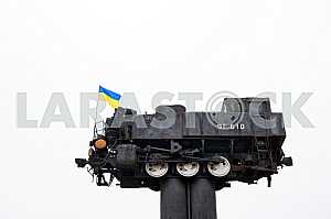 Monument locomotive in Shepetovka