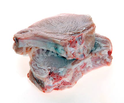 Pork steak with a stone