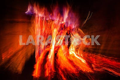 Fire from a fireplace