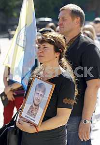 Memory rally to the anniversary of the events in 2014 near Ilovaisk