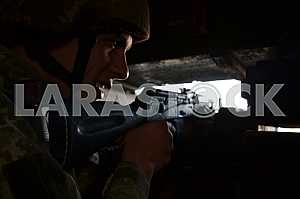 Soldiers of the 10th mountain brigade of assault at the forefront