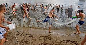 Water battle in Hydropark in Kiev