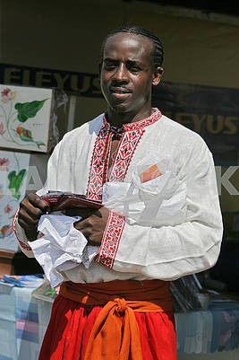 Black man in embroidery