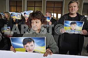 Акция железнодорожников в Киеве.
