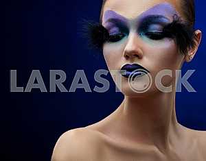 Young woman with fantasy makeup