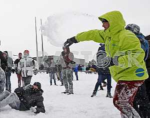 Snow battle in Kiev