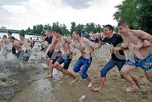 Water battle in Hydropark in Kiev