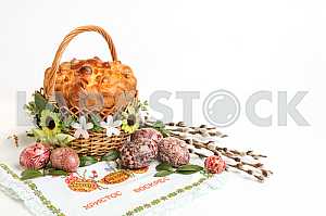 EASTER EGGS IN A BASKET
