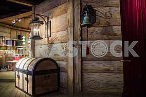 The chest at the residence of Santa Claus with a bell