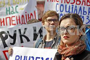 Всеукраинская предупредительная акция протеста студентов и молодежи в Киеве