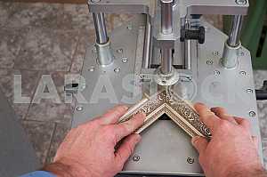 Carpenter tools on wooden table with sawdust. Circular Saw.