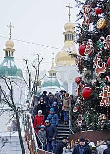 The Christmas celebrations in Kiev.