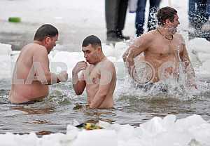 Celebration of Epiphany in Kiev.