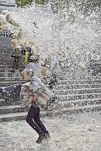 Pillow fight in Kiev